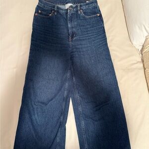 Stylish Dark Blue Flare Jeans